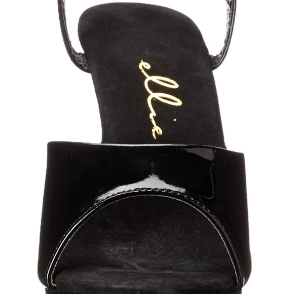 Ellie High Heel Shoes.  Black Silver Stiletto Sandal Size 5. - Picture 7 of 8